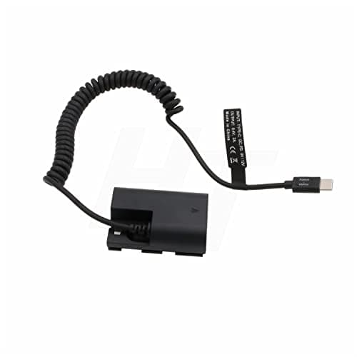 Power Bank PD QC USB Type C to LP-E6 Dummy Battery for Canon R5 R6 5D3 7D BMPCC 4K Camera, Zacuto EVF