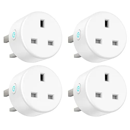 Smart Plug,Smart Wifi Plug Compatible with Alexa, Google Home, Wifi Plug with Timer Function App Remote Control, No Hub Required, 2.4Ghz ONLY (Energy Monitoring) (4 Pack)