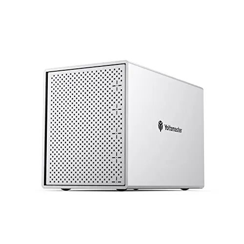 Yottamaster USB3.1 Type C 5 Bay Hard Drive Enclosure, Aluminum 6Gbps External HDD Enclosure for SATA 2.5"/3.5" HDD/SSD, Support 5 x 16TB, Mac Style Personal Storage for Home&Office- [PS500C3]
