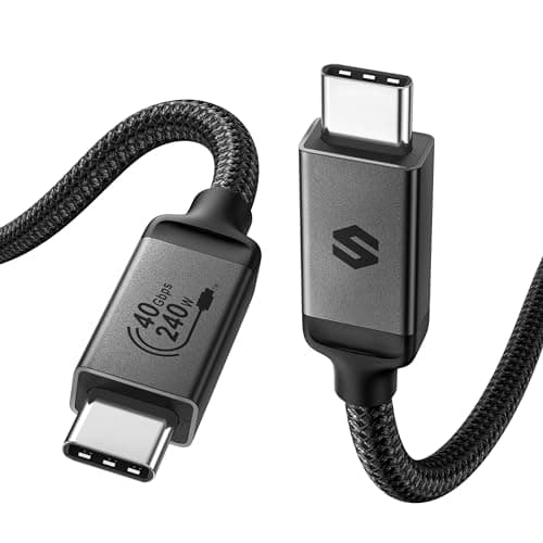 Silkland Certified USB4 for Thunderbolt 4 Cable, Compatible with USB C 3.2 Gen 2, 40Gbps, 8K@60Hz, PD3.1 240W 48V/5A USBC for iPhone 15/Pro/Pro Max, MacBook Pro, iPad Pro, iMac, Dock, Display 1.5M