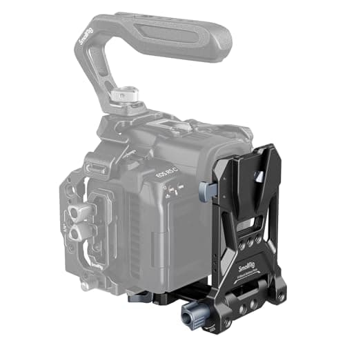 SMALLRIG V-Mount Battery Plate, V Lock Battery Mounting Plate with Double Quick Release Plate for Arca-Swiss, L-Shape Compact & Foldable V Mount Battery Plate for DSLR Camera, Gimbals & Tripod - 4064B