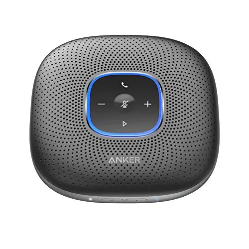 Anker Conference Microphone, PowerConf Bluetooth Speakerphone with 6 Mics, Enhanced Voice Pickup, 24H Call Time, USB C, Computer Conference Speaker Compatible with Leading Platforms, For Home Office